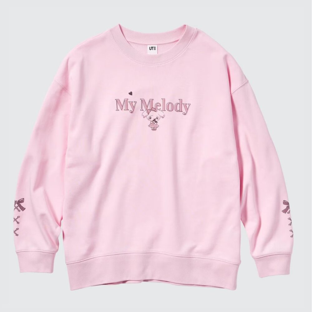 UNIQLO x SANRIO My Melody Baby Pink Sweatshirt Sz S Coquette Hello Kitty Kawaii